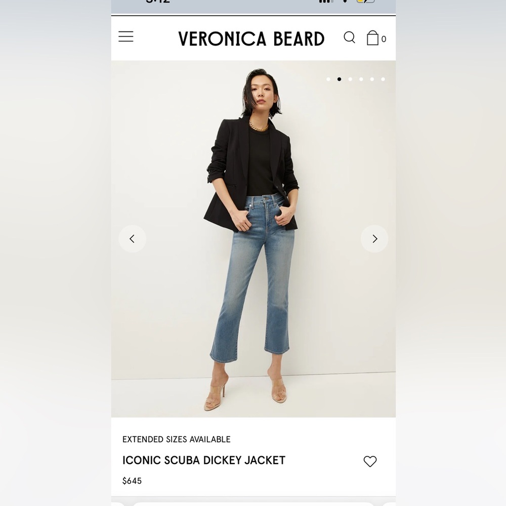 Veronica Beard Scuba Jacket in Size 8 black